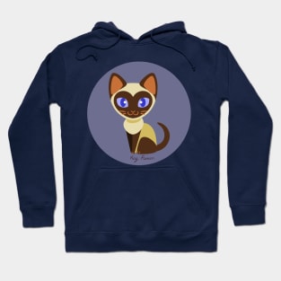 Kawaii Siamese Cat Hoodie